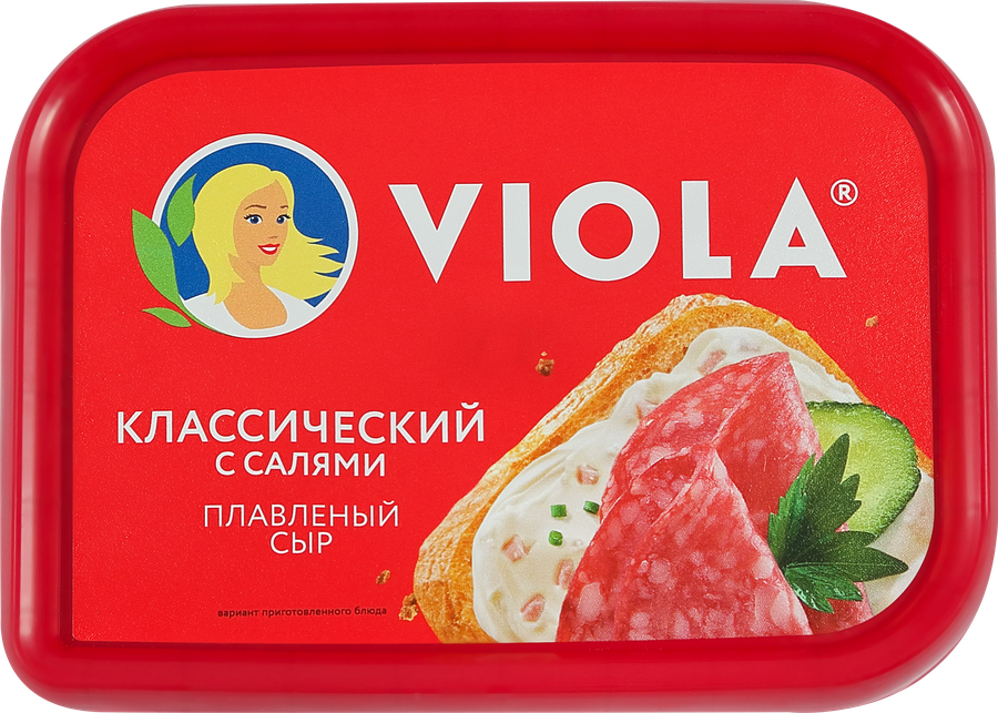 Сыр плавленый ВИОЛА Классический с салями 35%, без змж, 190г, предпросмотр