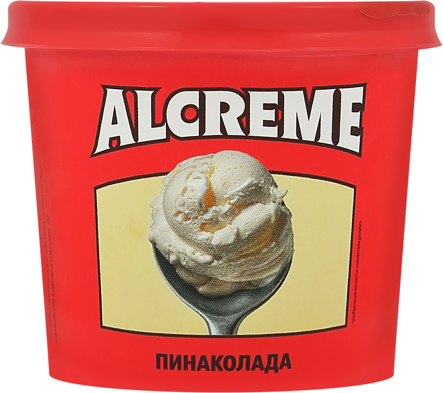 Мороженое ALCREME Пинаколада, сливочное с ананасом, ромом и кокосом 8,5%, 75г, превью