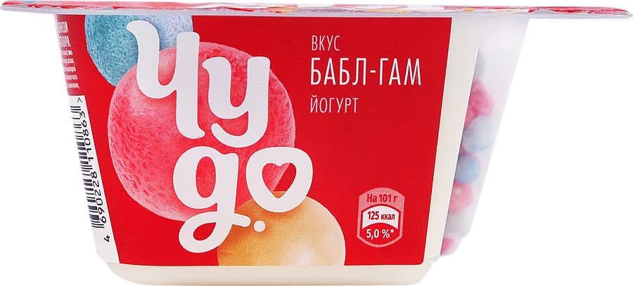 Йогурт ЧУДО Бабл-Гам 4%, без змж, 101г., превью