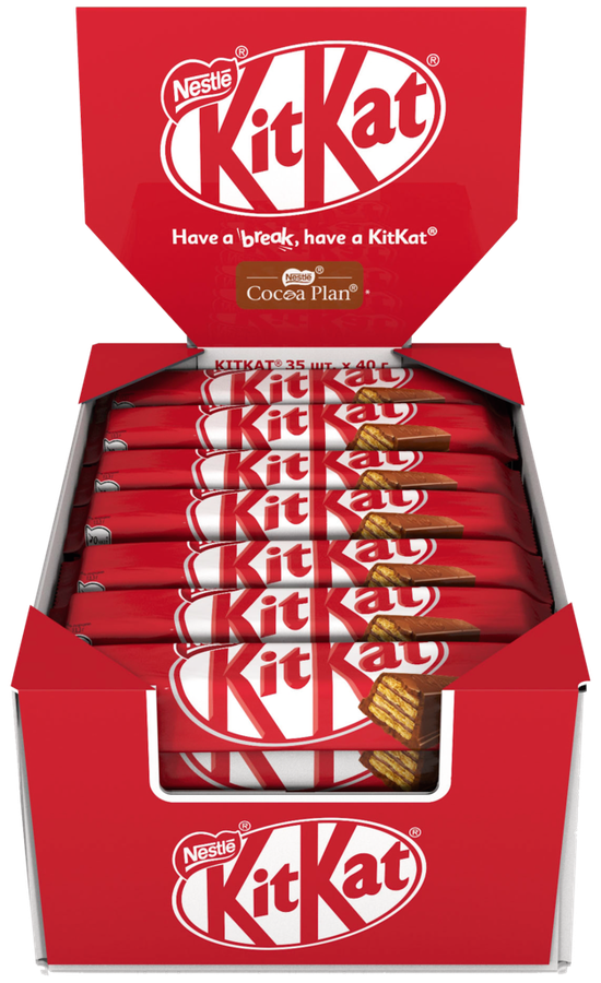 Батончик шоколадный KITKAT с хрустящей вафлей, 38г, предпросмотр