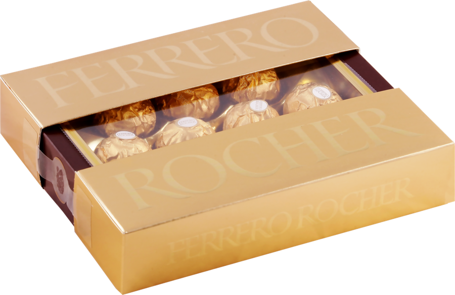 Конфеты FERRERO ROCHER из молочного шоколада с кремовой начинкой, 125г, предпросмотр