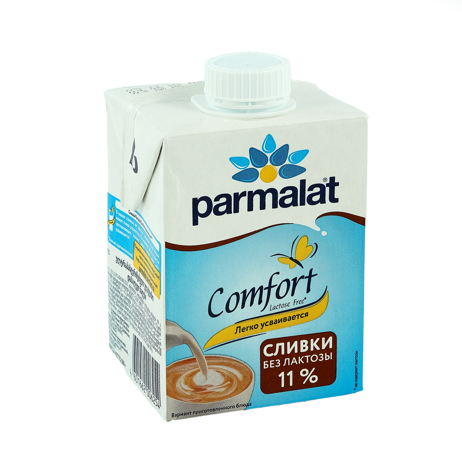 Сливки ультрапастеризованные PARMALAT Comfort безлактозные 11%, без змж, 500г, превью