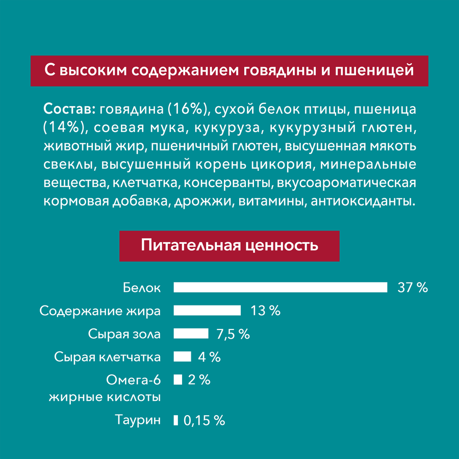 Корм сухой для взрослых кошек PURINA ONE Sterilised с говядиной и пшеницей, для стерилизованных, 3кг, предпросмотр