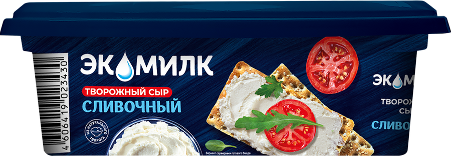 Сыр творожный ЭКОМИЛК 60%, без змж, 120г, превью