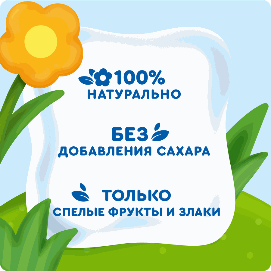 Пюре фруктово-злаковое детское АГУША Яблоко и груша со злаками, с 12 месяцев, 160г, предпросмотр