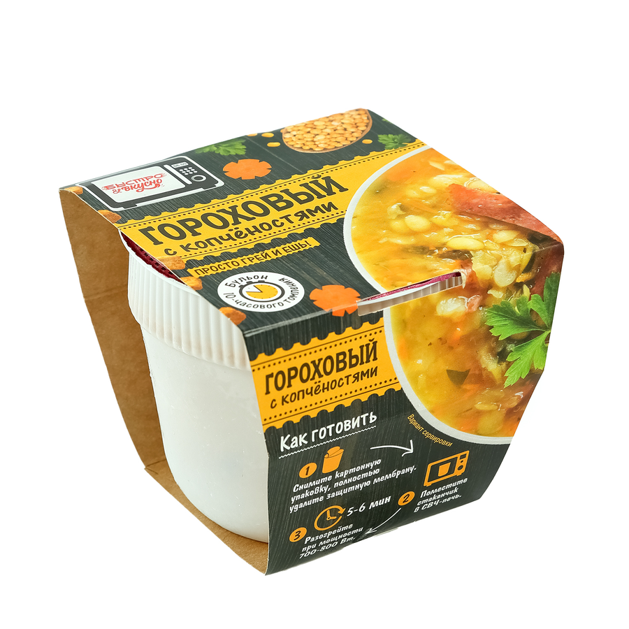 Суп БЫСТРО&ВКУСНО Гороховый&nbsp;с&nbsp;копченостями,&nbsp;250г, предпросмотр
