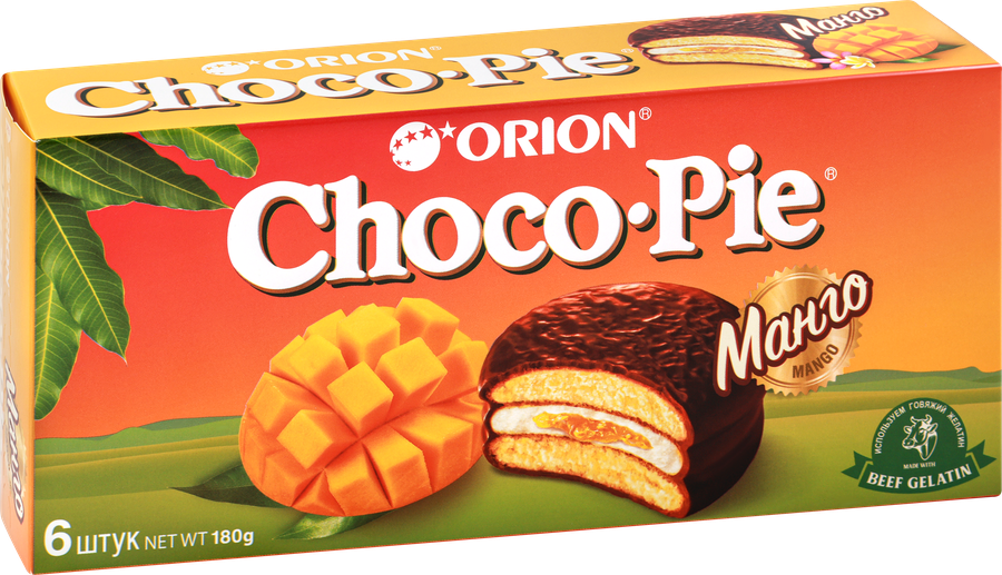 Бисквит ORION Чоко Пай Манго, 6х30г, предпросмотр