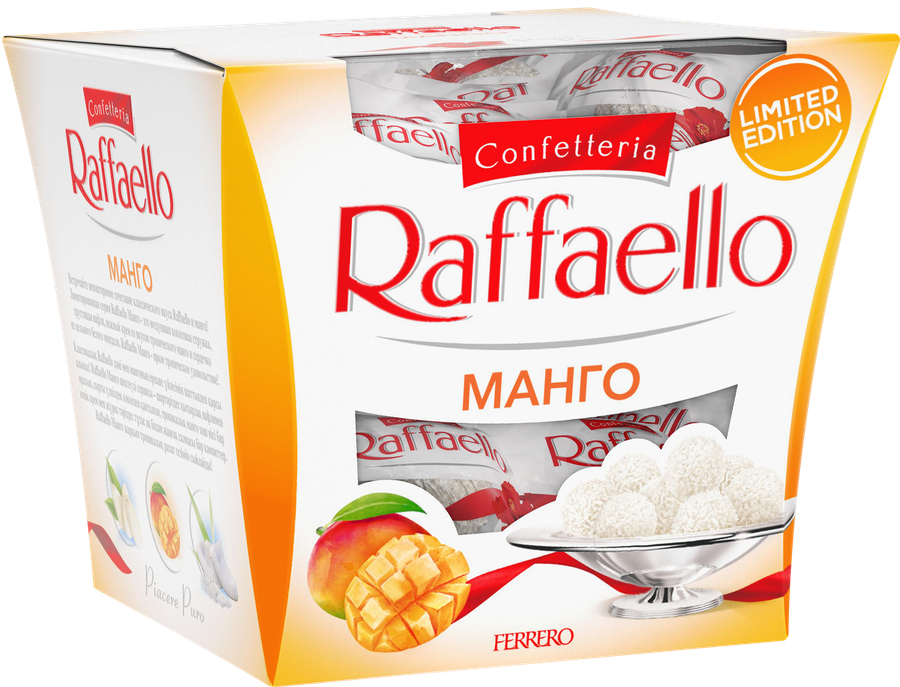 Конфеты RAFFAELLO с миндалем и манго, 130г, предпросмотр