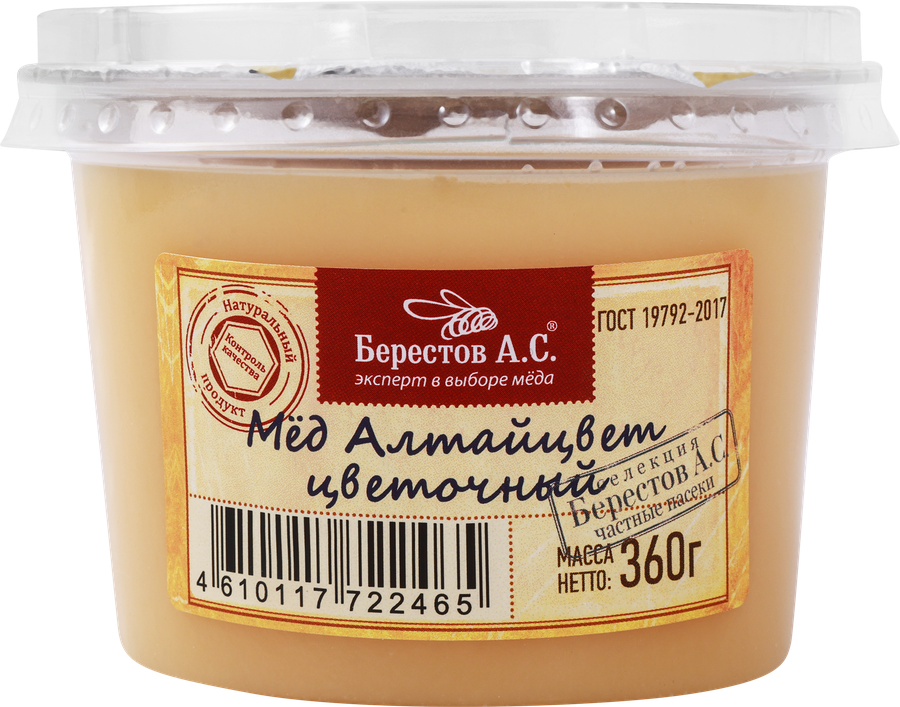 Мед цветочный АЛТАЙЦВЕТ, 360г, предпросмотр