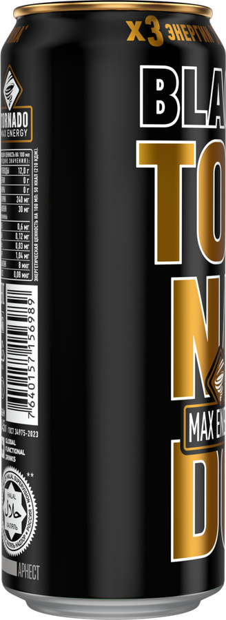 Энергетический напиток  TORNADO MAX ENERGY Black ж/б 0,45л., превью