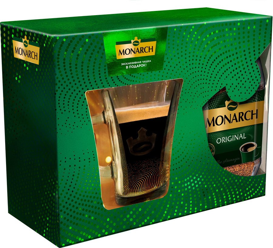 Набор подарочный MONARCH Кофе растворимый натуральный сублимированный+чашка, 95г, предпросмотр