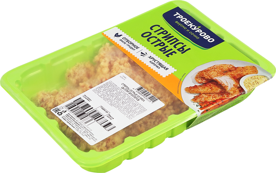 Стрипсы острые из мяса цб охл. 350г. Троекурово, предпросмотр