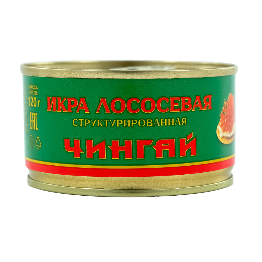 Икра РУССКОЕ МОРЕ лососевая структурированная ж/б 120г., предпросмотр