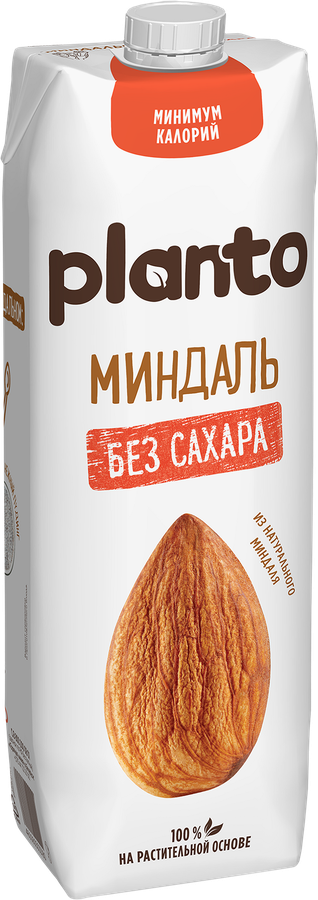 Напиток ПЛАНТО миндальный без сахара т/п 1л., превью