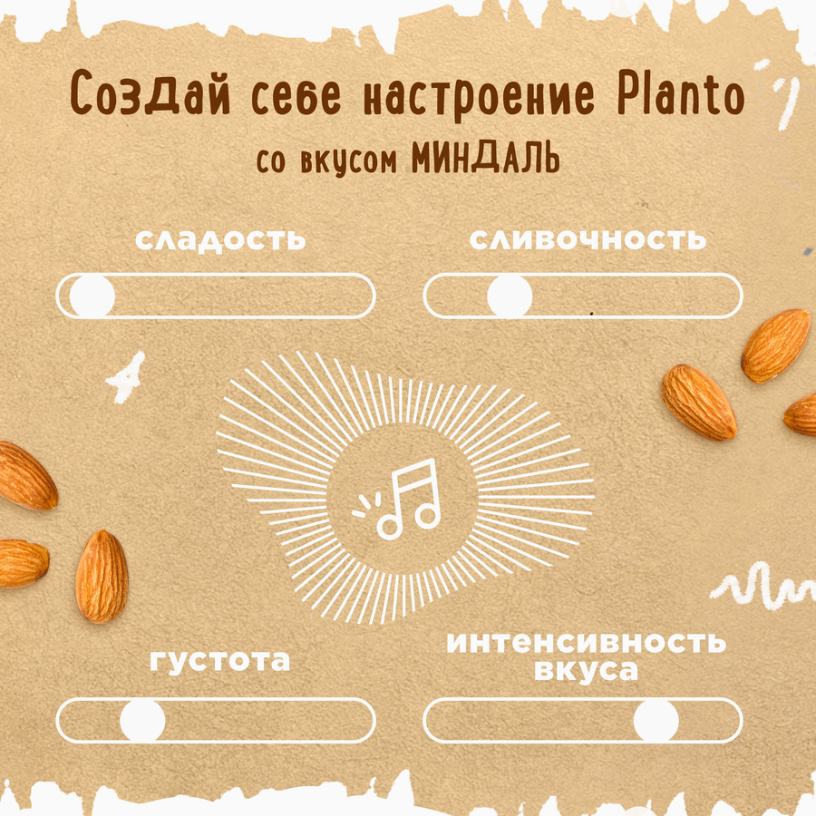 Напиток ПЛАНТО миндальный без сахара т/п 1л., превью
