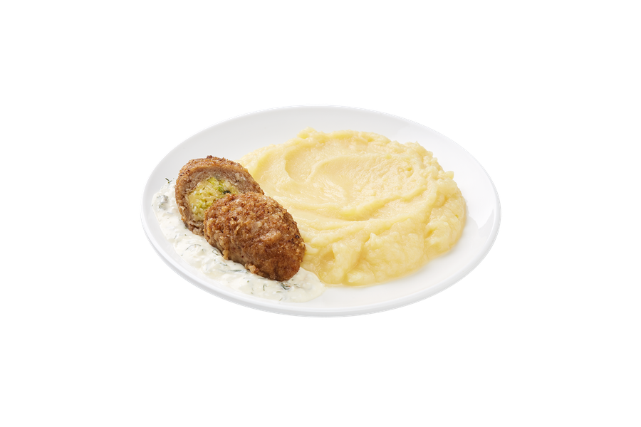 Зразы куриные "Смак" с сыром КИТЫ ЕДЫ, картофельное пюре, соус сметанный 315г, шт., превью