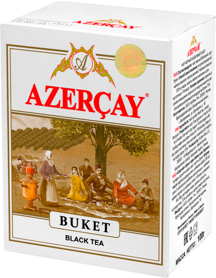 Чай черный АЗЕРЧАЙ байховый Букет к/у 100г., превью