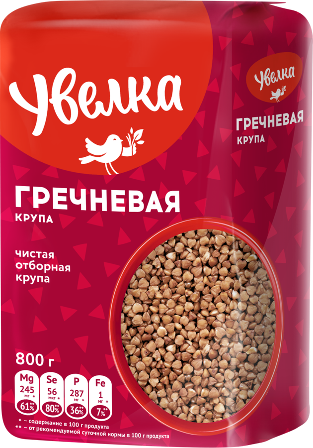 Крупа гречневая УВЕЛКА Экстра, 800г, предпросмотр